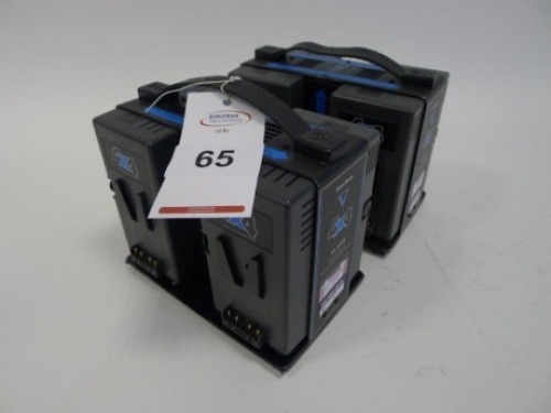 2 Hawk Woods VL-4X4 Simultaneous V-Lock Battery Chargers