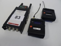 Sony DWR-SO2D Wireless Receiver and 2 Sony DWT -BO1 Wireless Bodypack Transmitters