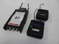 Sony DWR-SO2D Wireless Receiver and 2 Sony DWT -BO1 Wireless Bodypack Transmitters