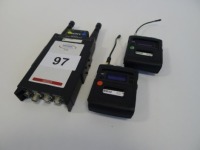 Sony DWR-SO2D Wireless Receiver and 2 Sony DWT -BO1 Wireless Bodypack Transmitters
