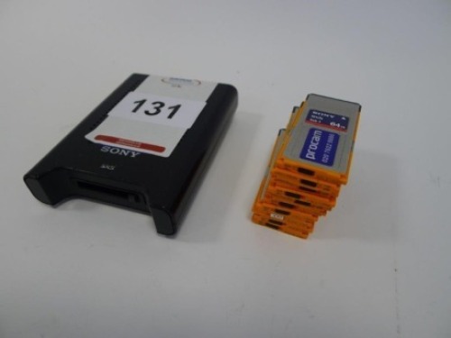 10 Sony SBS -64G1A SXS-1 64 Gb Memory Cards with Sony SBAC-US20 USB Reader/Writer