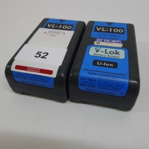 2 Hawk Woods VL-90HP Lithium Ion Batteries
